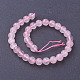 Natürlichen Rosenquarz Perlen Stränge X-G-C076-6mm-3-2