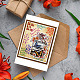 塩ビプラスチックスタンプ  DIYスクラップブッキング用  装飾的なフォトアルバム  カード作り  スタンプシート  フィルムフレーム  混合図形  15x15cm DIY-WH0372-0041-3
