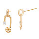 Brass Stud Earring Findings KK-N232-340-3