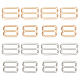 Wadorn 16pcs 4 estilos hebillas deslizantes de aleación FIND-WR0005-08-1