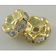 Middle East Rhinestone Spacer Beads X-RSB028NF-01G-1