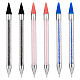 Superfindings 6 個 6 スタイルプラスチックネイルアートラインストーンピッカーペン  ワックスとステンレススチールのペンヘッド付き  ネイルアートドットツール  ポイントネイルアート工作ツールペン  ミックスカラー  14.4x1cm  1個/スタイル MRMJ-FH0001-37-1