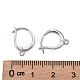 Accessoires pour boucles d'oreilles dormeuses en argent sterling plaqué rhodium X-STER-I017-087P-3