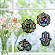 GORGECRAFT 9 Styles Om Paper Suncatcher Kit with 100Pcs 10 Colors Craft Paper Stained Paper Glass Window Decal Glass Effect Tissue Paper Suncatcher DIY Window Art for Classroom Crafts Supplies AJEW-CN0001-49A-09-7