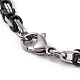 Vacuum Plating 304 Stainless Steel Byzantine Chain Bracelets BJEW-I295-02A-EBP-3