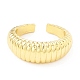 Rack Plating Brass Croissant Open Cuff Ring for Women RJEW-I083-04G-2