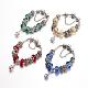 Bracelets en alliage avec perles européennes avec strass BJEW-L602-02-1