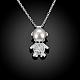 Fashion Popular Brass Cable Chain Bear Cubic Zirconia Necklace Jewelry NJEW-BB00229-2