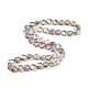Transparentes perles de verre de galvanoplastie brins EGLA-E030-01G-01-2