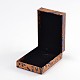 Rectángulo chinoiserie colgante de seda bordado collar cajas SBOX-N003-01-3
