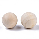 天然木製丸玉  DIY装飾木工ボール  未完成の木製の球  穴なし/ドリルなし  染色されていない  無鉛の  アンティークホワイト  19~20mm WOOD-T014-20mm-2