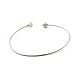 Realizzazione di bracciale rigido in acciaio inossidabile 201 da 1.2 mm&nbsp;BJEW-Z144-01P-01-1