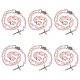Collier de perles de verre et de chapelet rose en résine NJEW-PH01473-1