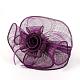 Elegant Dark Violet Fascinators UK for Weddings OHAR-S168-02-1