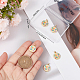 Beebeecraft 1 Box 6Pcs Enamel Pendants 18K Gold Plated Flat Round Charms with Word Good Luck Colorful Earring Findings for Jewelry Making KK-BBC0005-55-3