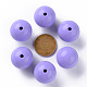 不透明なアクリルビーズ  ラウンド  紫色のメディア  20x19mm  穴：3mm  約111個/500g MACR-S370-C20mm-SS2114-3