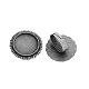 Vintage base anillo de hierro componentes del anillo de dedo de acero PALLOY-Q300-14AS-NR-1