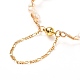 Bracelet tressé en perles naturelles pour fille femme BJEW-JB06830-01-5