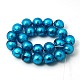 Chapelets de perles de feuille d'argent en verre X-FOIL-G019-10mm-12-2