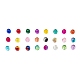 24 couleurs de perles de verre craquelées transparentes CCG-JP0001-01C-3