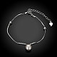 Sterling Silber Shell Perle Kugel Charme Armbänder BJEW-BB03054-A-2