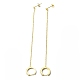 Orecchini a cerchio di perle di plastica con perline con perno per orecchini EJEW-D055-09G-1