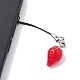 Strawberry Resin Mobile Straps HJEW-JM01598-02-3