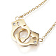 304 Stainless Steel Pendant Necklaces NJEW-N0071-12G-1