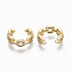 Brass Cubic Zirconia Cuff Earrings EJEW-R114-008G-NF-2