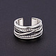 SHEGRACE 925 Sterling Silver Wide Band Cuff Rings JR330A-3