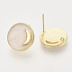 Brass Stud Earring Findings KK-N216-37G-04-NF-1