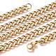 304 Stainless Steel Cuban Link Chain Necklaces NJEW-L159-02A-G-2