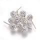 Regalos atractivos del día de san valentín para ella 925 pendientes de plata de ley con rhinestone de cristal austriaco Q286J011-1