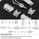 50Sets 5 Style Stainless Steel Box Clasps STAS-UN0022-93P-5