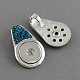 Brass Snap Pendant Making Fit Snap Button X-ALRI-R033-50J-1