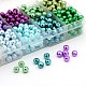 Abalorios de perla de vidrio redondos de estilo mixto HY-X0001-B-2-4