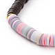 Bracelets extensibles de perles heishi en argile polymère BJEW-JB05811-01-2