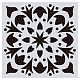 Patrón de flores ecológico mascota plástico hueco pintura silueta plantilla DRAW-PW0008-02K-1