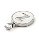 304 Stainless Steel with White Shell Pendants STAS-G268-01-P-4