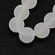 Chapelets de perles rondes de pierres précieuses naturelles de cristal en quartz mat X-G-L093-6mm-04-2
