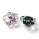 Perlas de acrílico transparentes iridiscentes arco iris chapado uv OACR-C007-03-2