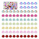 128 Stück 8 Farben transparent gespritzte Glasperlen GLAA-TA0001-26-1