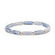 Bracelet extensible perles rectangle pierres naturelles BJEW-JB07506-6