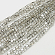 Electroplate Glass Beads Strands EGLA-D018-8x8mm-31-1