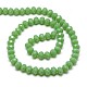 Faceted Imitation Jade Glass Rondelle Beads Strands X-EGLA-F045B-04-3