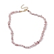Collana di perline di quarzo rosa naturale NJEW-JN04616-13-4