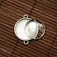 20mm freie gewölbte Glas Cabochon Abdeckung für flache runde diy Foto Legierung Link Herstellung DIY-X0106-AS-LF-3