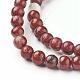 Chapelets de perles en jaspe rouge naturel G-F348-02-6mm-3
