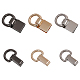 CHGCRAFT 6Pcs 6 Styles Alloy Bag Side D Ring Clip FIND-CA0008-19-1