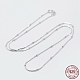 Стерлингового серебра цепи змейки ожерелья STER-K171-19P-2